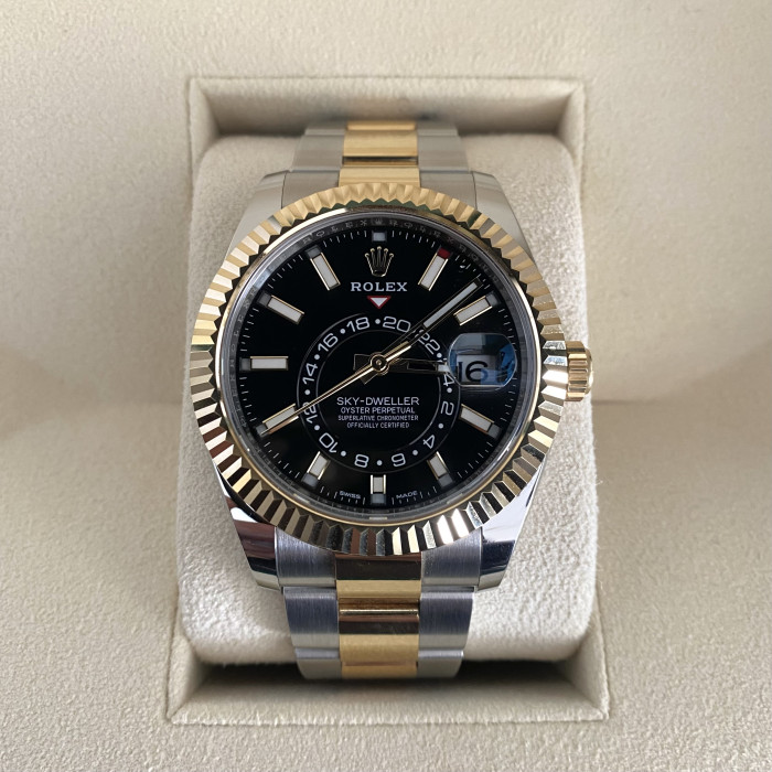 Rolex Skydweller Black Dial Gold and Steel like NEW 2020