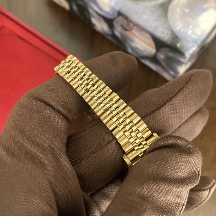 Rolex Lady-Datejust Gold Stella Turquoise Diamond Dial 69178