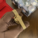 Rolex Lady-Datejust Gold Stella Turquoise Diamond Dial 69178