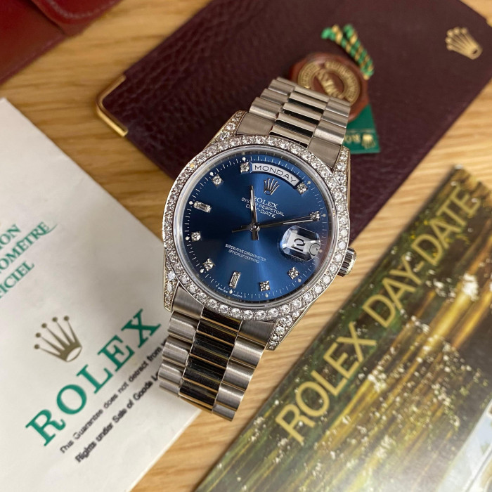 Rolex Daydate 36mm 18389 diamond bezel/dial born