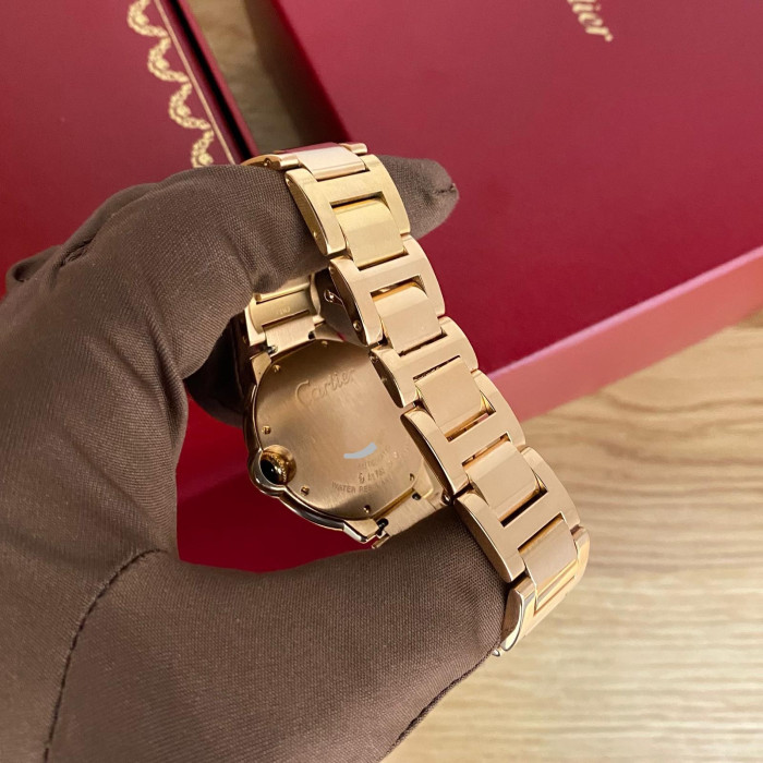 Cartier Ballon Blue 36mm Rose Gold Diamond Dial