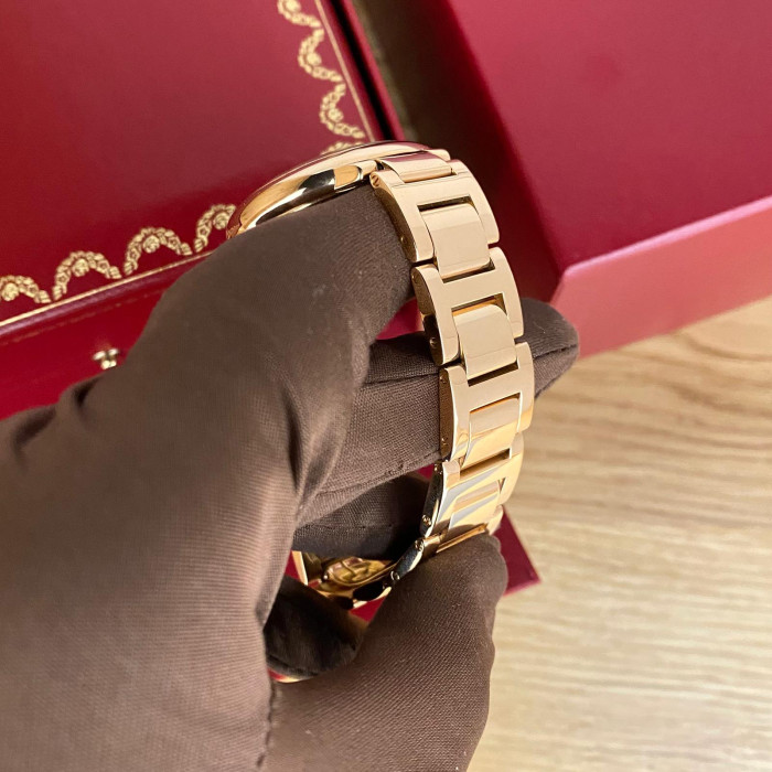 Cartier Ballon Blue 36mm Rose Gold Diamond Dial