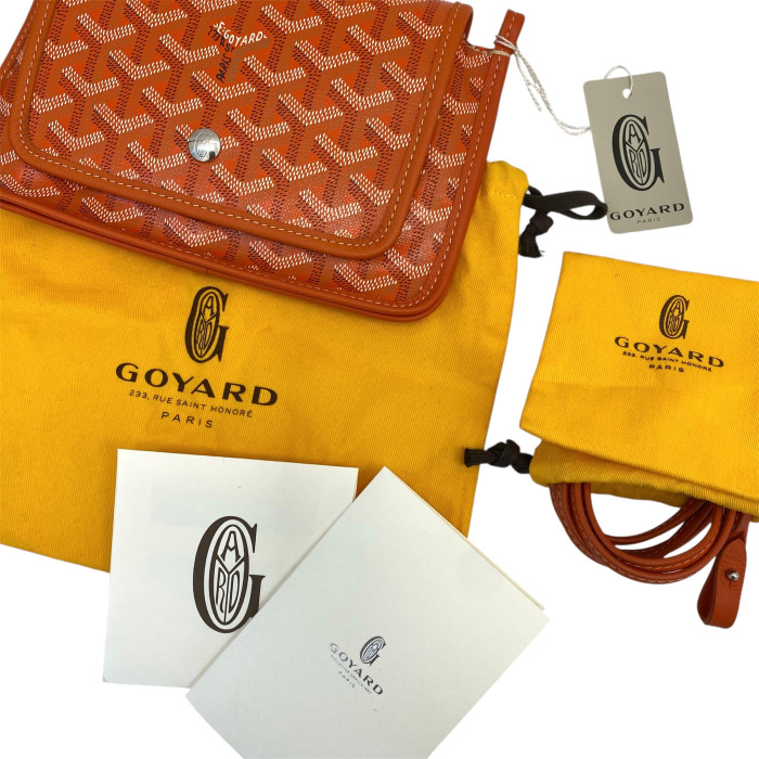 Goyard Pochette Plume leather Shoulder bag Orange