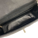 Chanel Mini Matelasse 20 Caviar Skin Single Flap Single Chain Bag Black Gold Metal Fittings