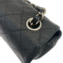 Chanel Mini Matelasse 20 Caviar Skin Single Flap Single Chain Bag Black Gold Metal Fittings