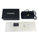 Chanel Mini Matelasse 20 Caviar Skin Single Flap Single Chain Bag Black Gold Metal Fittings