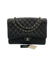 Chanel Matelasse Patent Leather Chain Shoulder Bag Green Silver Metal Fittings