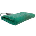 Chanel Matelasse Patent Leather Chain Shoulder Bag Green Silver Metal Fittings