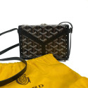 Goyard Minaudière trunk bag leather Shoulder bag Black