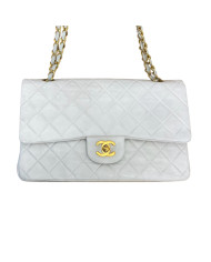 Chanel Matelasse Lambskin Chain Wallet Pearl Black Gold Metal Fittings