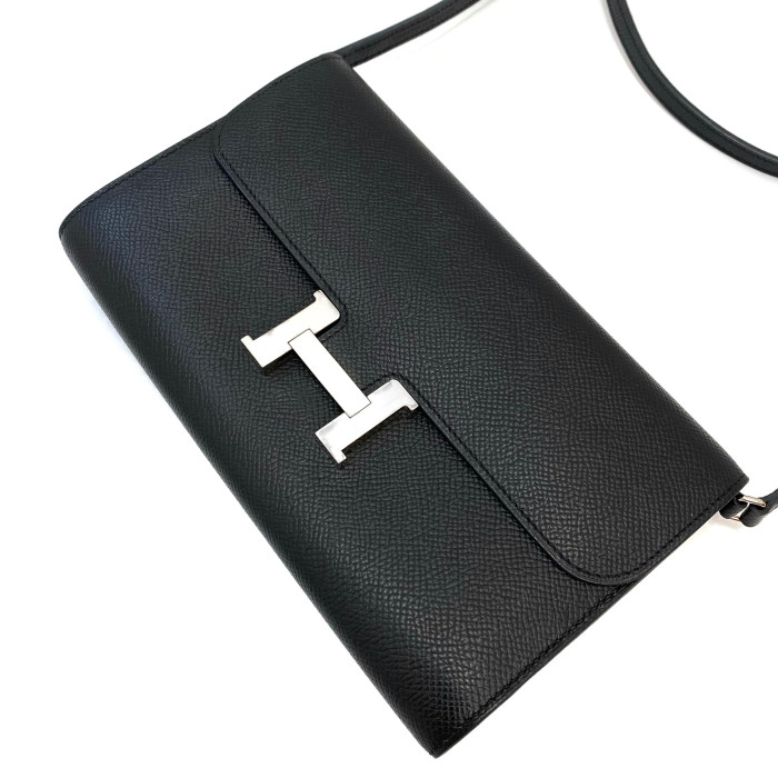Hermes Constance Long Togo Veau Epsom Black Silver Metal Fittings Z 2021