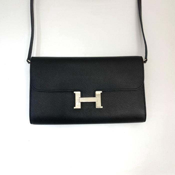 Hermes Constance Long Togo Veau Epsom Black Silver Metal Fittings Z 2021
