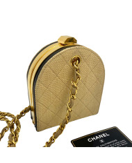Chanel Matelasse 25 Lambskin Double Flap Double Chain Bag Black Gold Metal Fittings