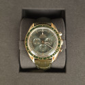 Omega speedmaster 31063425010001 Green yellow Gold brand new 2026