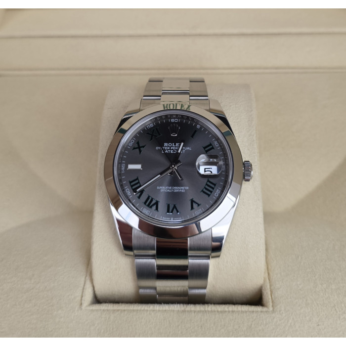 Rolex Datejust 41 mm Wimbledon 126300 Like New 2019 Full Set