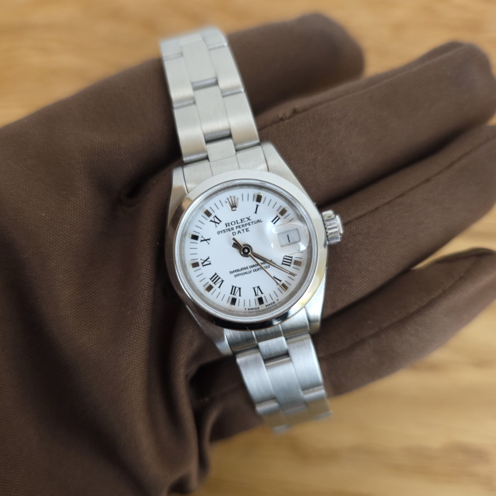 Rolex Oyster Perpetual Lady-Datejust 69190 White Dial Roman 26 mm Like new 1991