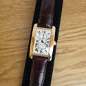 Cartier Tank Americaine XL 2927 Rose Gold Silver Dial Automatic Like New 2011Full Set