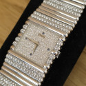 Piaget Emperador 18k White Full Pavé Diamond Pavé Dial Sapphire