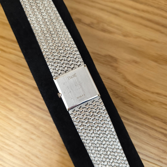 Piaget Emperador 18k White Gold Diamond and sapphire dial