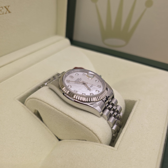 Rolex Datejust 36 Mop dial super Jubilee 116234 Perfect Condition 2013 Full Set
