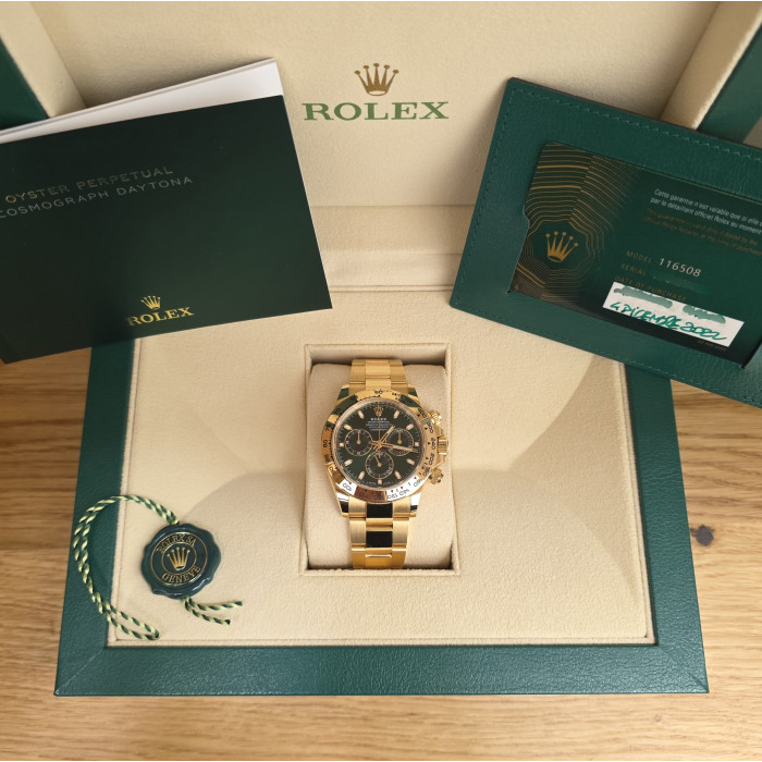 Rolex Daytona Green Dial 116508 Brand New 12/2022 Full Set