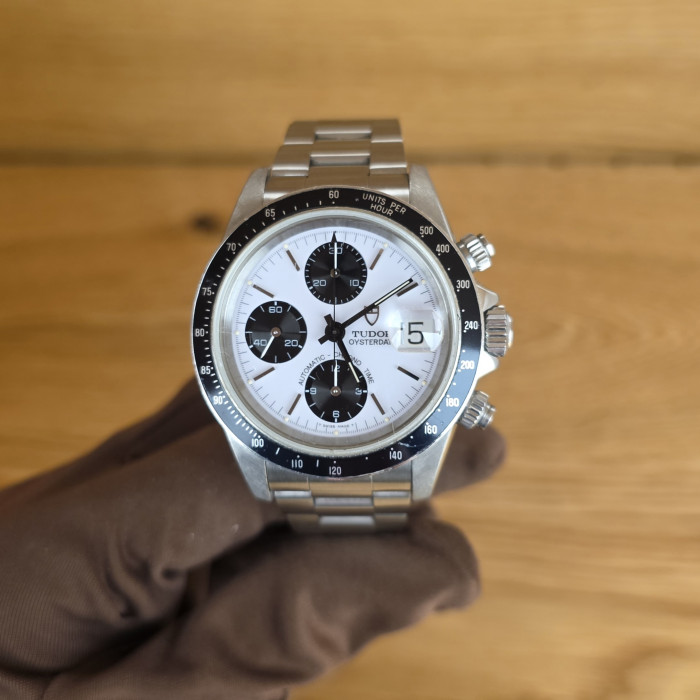 Tudor chrono Prince Date Oysterdate by Rolex Dial Panda White 79260 Perfect Condition