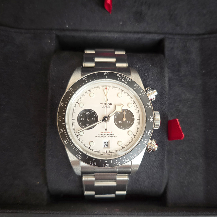 Tudor Black Bay Chrono White Dial 79360N-0002 Like New 2023 Full Set