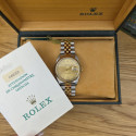 Rolex Datejust 36 Jubilee Diamond Champagne Dial 16233 Like New Full Set