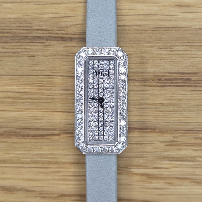 Piaget Limelight Solid Square P11014 White Gold 18K Diamond Dial Like New