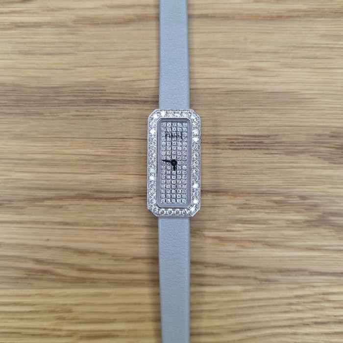 Piaget Limelight Solid Square P11014 White Gold 18K Diamond Dial Like New