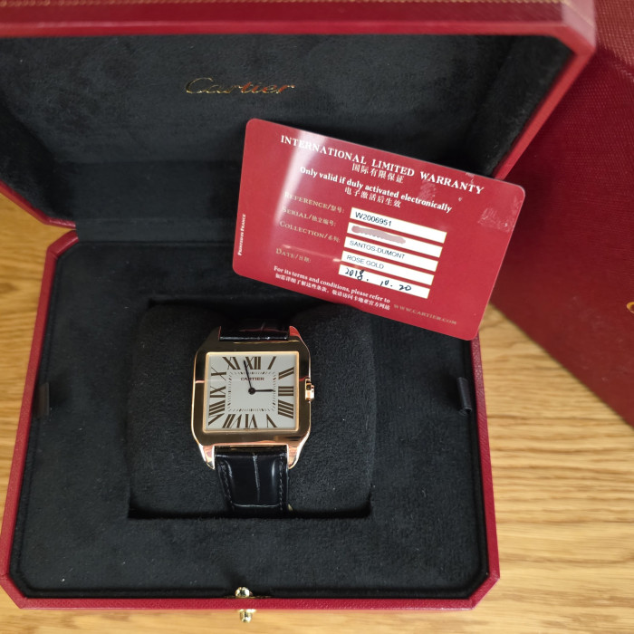 Cartier Santos Dumont W2006951 Like New Full Set