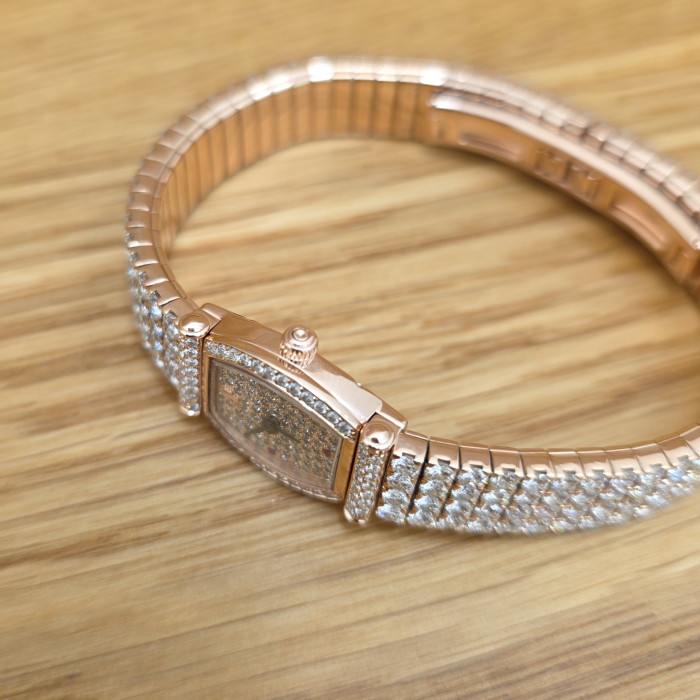 Audemars Piguet Carnegie 67102OR.ZZ.1032OR.01 Pavè Diamond and Rubies dial Red Gold Like New