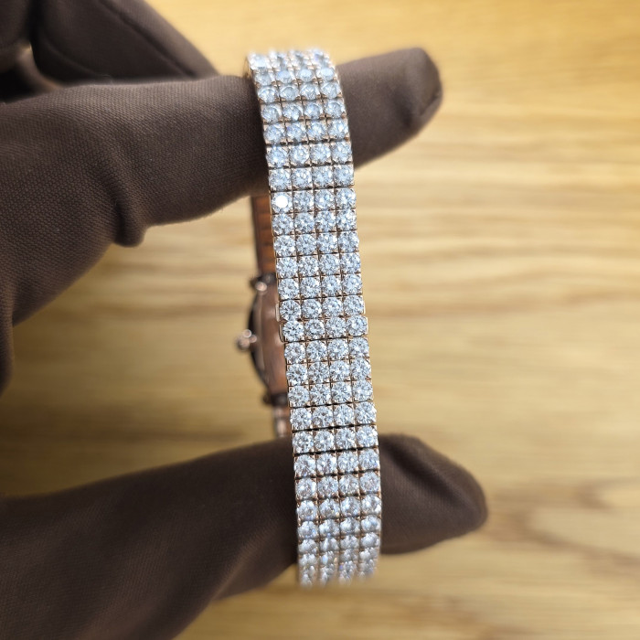 Audemars Piguet Carnegie 67102OR.ZZ.1032OR.01 Pavè Diamond and Rubies dial Red Gold Like New