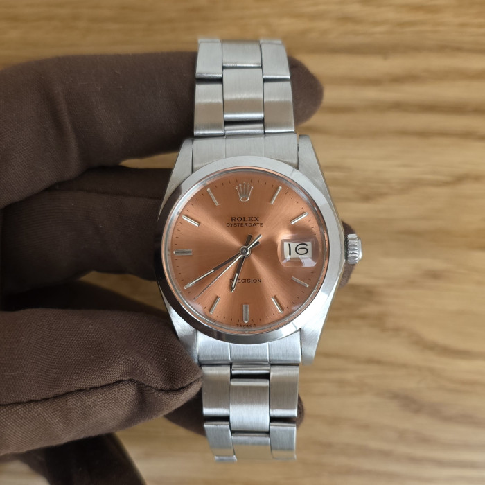 Rolex Oysterdate Precision Oyster Date Rare dial salmon 6694 Like New