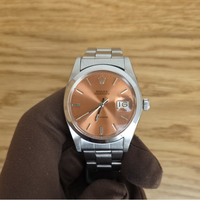 Rolex Oysterdate Precision Oyster Date Rare dial salmon 6694 Like New