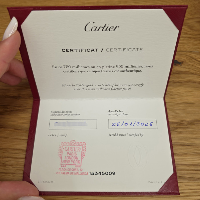 Bracciale Cartier Juste un Clou CRB6048218 modello Classico 18cm Brand New 2026 Full Set