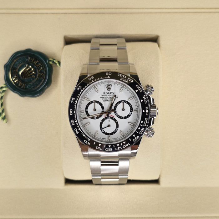 Rolex Daytona Cosmograph White Panda Dial 126500LN Brand New 2026 Full set