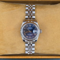 Rolex Lady-Datejust 26 Blu Roman Dial Jubilee 179174 Like New Full Set
