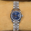 Rolex Lady-Datejust 26 Blu Roman Dial Jubilee 179174 Like New Full Set