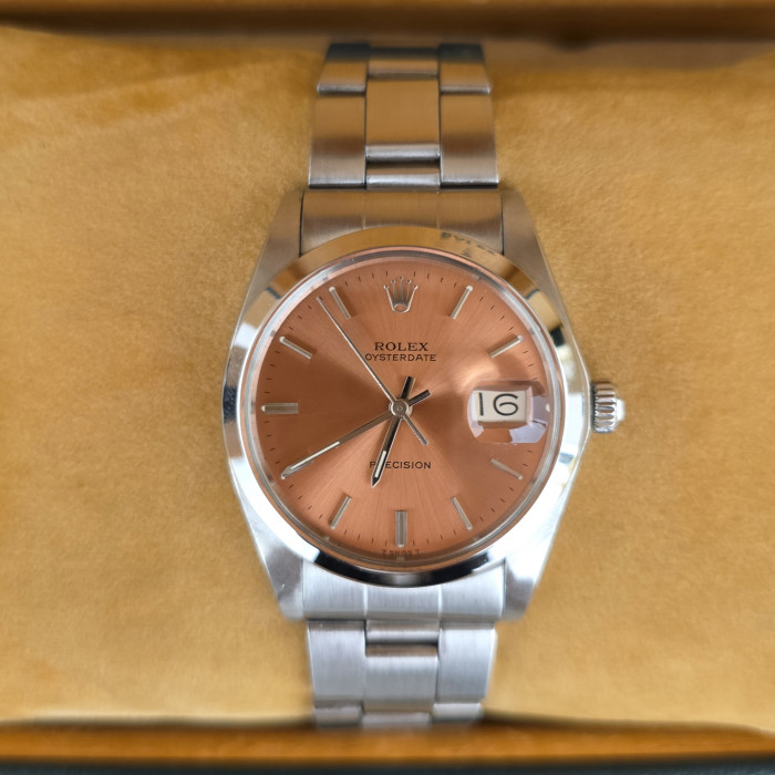 Rolex Oysterdate Precision Oyster Date Rare dial salmon 6694 Like New