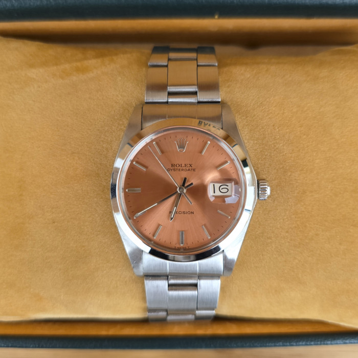 Rolex Oysterdate Precision Oyster Date Rare dial salmon 6694 Like New