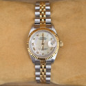 Rolex Lady-Datejust 26 mm Mop Roman Dial Steel and Gold 691713 Like New Full Set
