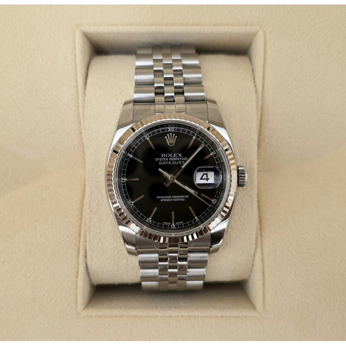 Rolex Datejust Black dial 116234 Like New Full Set